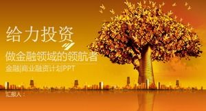 Turuncu yaratıcı finansal işletme finansman planı ppt şablonu