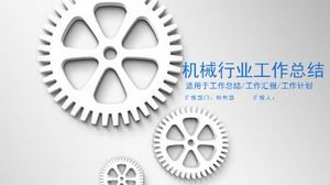 Beyaz basit makine endüstrisi iş özeti ppt şablonu