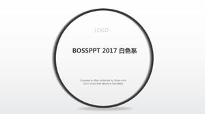 Biały stylowa atmosfera biznes ogólny szablon ppt