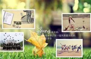 Ретро ностальгическая молодежная сувенирная книга одноклассник собирает динамический шаблон ppt