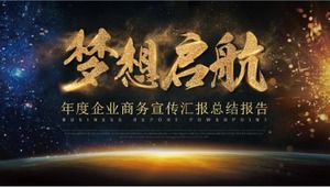 Простой и атмосферный шаблон отчета о корпоративной рекламной работе из черного золота