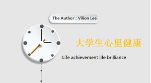 大学生のための雰囲気のあるハイエンドファッションの古典的な心理教育pptテンプレート