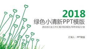 أخضر صغير جديد ديناميكي ملخص عمل قالب PPT