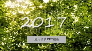 Folhas verdes estética literária modelo universal PPT