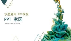 Podsumowanie pracy w kolorze tuszu ogólny szablon PPT