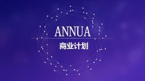 Фиолетовый простой шаблон бизнес-плана в стиле ios PPT