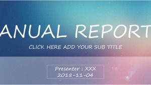 Șablon PPT de raport de lucru de sfârșit de an în stil ios de afaceri simplu