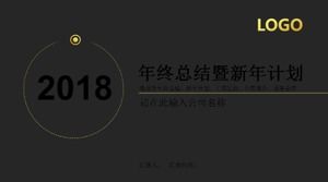 Modèle PPT de résumé de travail de fin d'année de style de mode simple