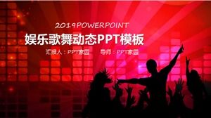 Modèle ppt dynamique de musique simple et cool de mode atmosphère rouge