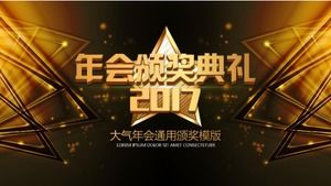 Templat ppt upacara penghargaan pertemuan tahunan atmosfer kelas atas