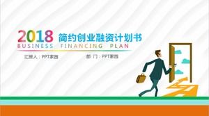 Kreative Farbe einfache Geschäftsfinanzierungsplan ppt-Vorlage