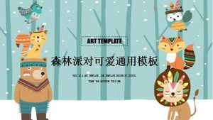 Cute universal template for forest party