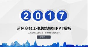 Basit mavi iş çalışması özet raporu PPT şablonu