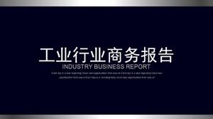 Template ppt laporan kerja bisnis industri suasana hitam