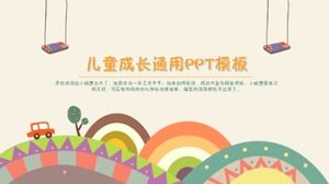 Modello ppt dinamico universale per la crescita dei bambini dei cartoni animati creativi