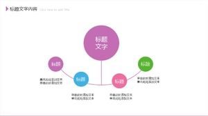 Świeży i elegancki szablon ppt ręcznie malowany styl miłości miłości