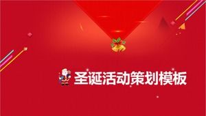 PPT-Vorlage für die Planung von festlichen roten Weihnachtsveranstaltungen