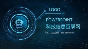 ดาวน์โหลดเทมเพลต PPT ธีมเทคโนโลยีพื้นหลังท้องฟ้าสีฟ้าเต็มไปด้วยดวงดาวฟรี