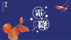 Trabzon hurması arka planında soğuk güneş terimleri giriş PPT şablonu