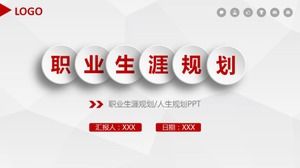 White simple flat life career planning ppt template