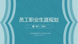 Blue simple atmosphere employee work plan career planning ppt template