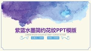 Modello ppt rapporto piano di lavoro annuale stile inchiostro minimalista viola