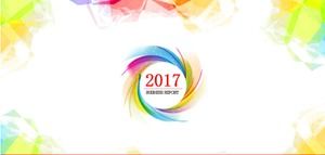 작은 신선한 수채화 절묘한 간단한 작업 요약 ppt 템플릿