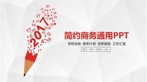 Modello ppt universale di affari semplici creativi di atmosfera fresca