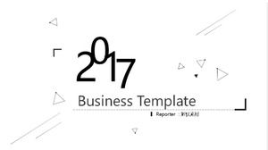 Białe proste małe świeże niezwykle piękne linie uniwersalny szablon PPT