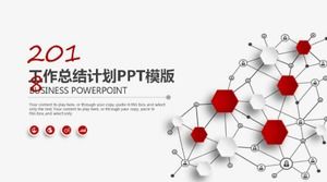 Template ppt rencana ringkasan kerja dinamis kreatif minimalis