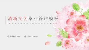 เทมเพลต ppt ตอบกลับวรรณกรรมและศิลปะขนาดเล็กที่สดใหม่และสวยงาม