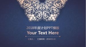 Modelo de ppt geral de negócios de padrão clássico azul