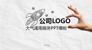 Modèle ppt de promotion générale d'entreprise d'ambiance noir et blanc