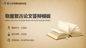 Stały szablon PPT obrony pracy w stylu retro