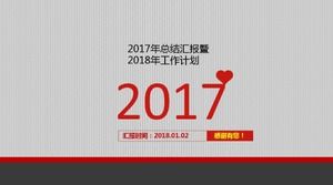 Simple high-end atmosphere general summary and work plan ppt template