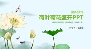 Modelo de ppt universal simples pequeno, fresco e requintado de lótus