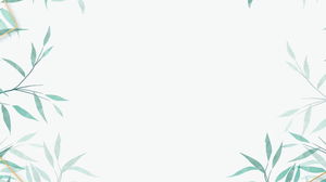 Proste liście bambusa atramentu Chiński obraz tła w stylu PPT