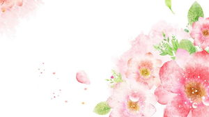 Helles Aquarell Blumen PPT Hintergrundbild