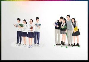 كارتون المعلم والطالب مادة توضيحية PPT واحد