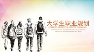 Fresh and elegant college students career planning book ppt template