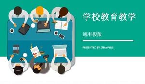 Modèle PPT général d'éducation scolaire de dessin animé frais et simple