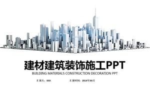 أبيض وأسود بسيط نمط الأعمال الإبداعية صناعة البناء قالب باور بوينت