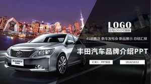 Plano de atividades de planejamento de marketing de automóveis de última geração de moda modelo ppt de promoção de marca