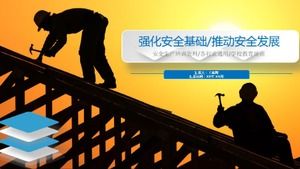 Template ppt rekayasa konstruksi bisnis suasana yang indah