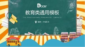 Șablon PPT de educație generală în stil de tablă de desene animate de modă minimalistă