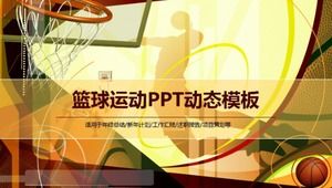 Modelo de ppt dinâmico de basquete de atmosfera criativa simples