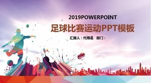 Wspaniały akwarela prosty szablon kursów piłkarskich ppt