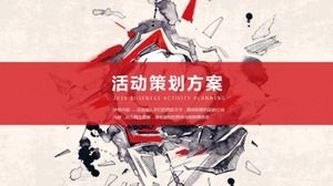 Modelo de plano ppt de planejamento de atividades de marketing criativo pintado à mão