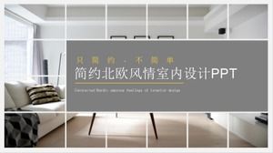 Biały minimalistyczny styl skandynawski szablon do projektowania wnętrz PPT