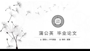 Template ppt tesis kelulusan sederhana putih sastra segar